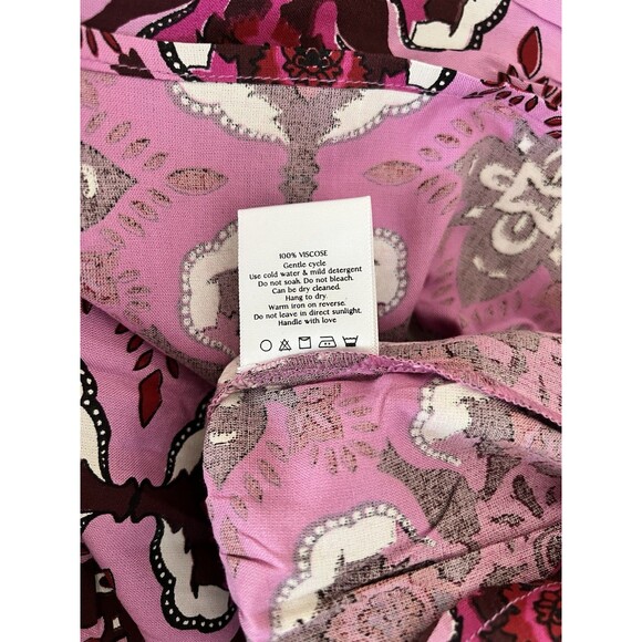 Beyond by Vera Pink Magenta Long Sleeve Maxi Dress Size Small EUC - Picture 7 of 9